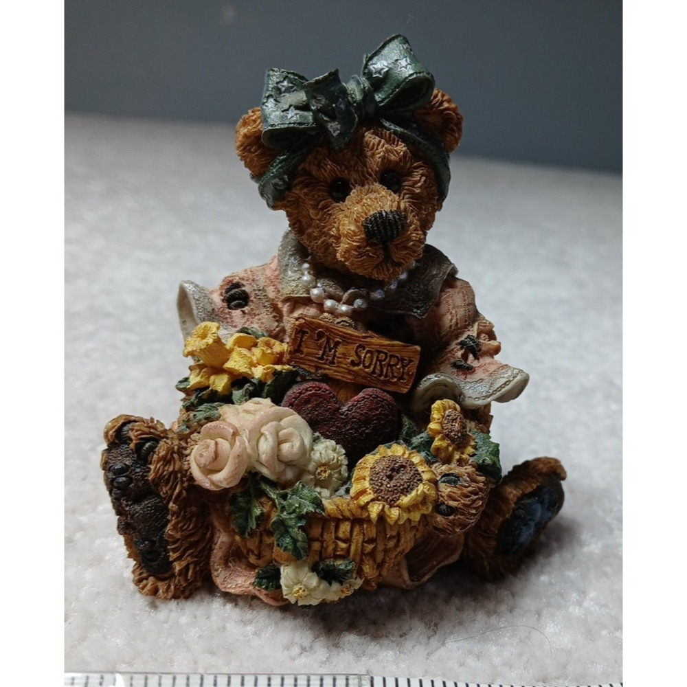 Boyds Bear Resin Bearstone - JUSTINA ... THE MESSAGE BEARER #2273 Retired 1995